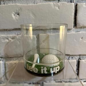 HOWW Cup Golf Tee It Up Whiskey Cup Tumbler Turf Ball Clear Cocktail Drink